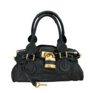 Chloe Paddington Handbag Padlock Cadena Leather AO
